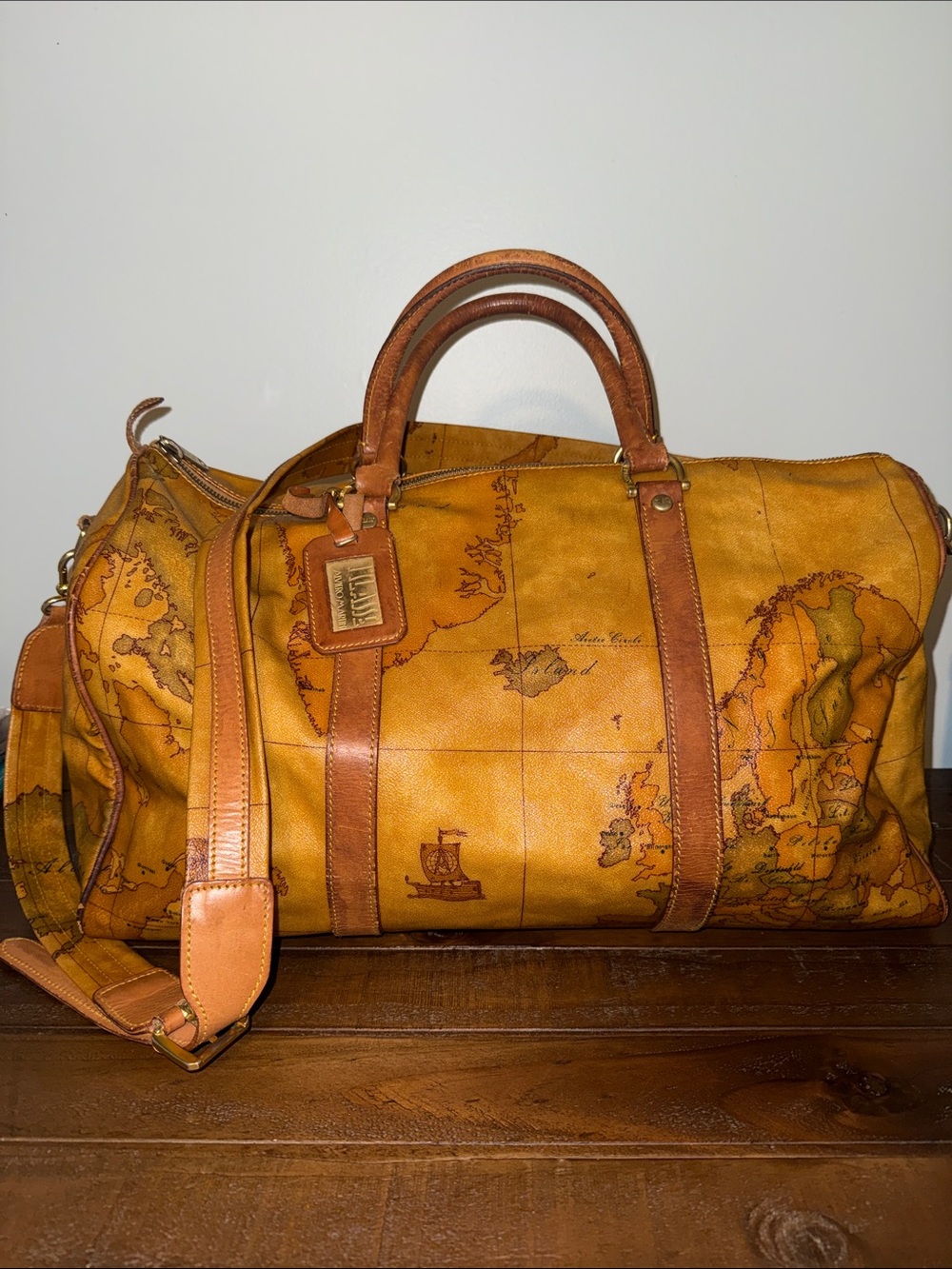 Alviero Martini Vintage Weekender Duffle Bag